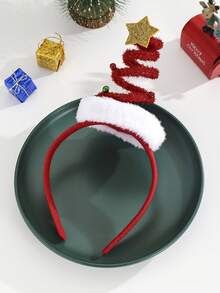 1pc Christmas Hat With Bell HeadBand, Hair Band, Diadema ,Hair Hoop ,Hairband For Women Hair Accessories