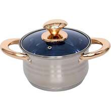 Batería De Cocina Acero Inoxidable de alta calidad 12 piezas | Piquio Mart , compatible con cualquier fuente de calor, incluyendo inducción. - Plateado - Ver 7