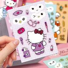 Sanrio 8pieces Of Cartoon Sanrio Costume Stickers, Hello Kitty Puzzle Costume Stickers, Handmade Account Stickers, Decorative Luggage, Guitar, Phone Case, Laptop, Perfect Party Gifts, Fans' Holiday Gifts.