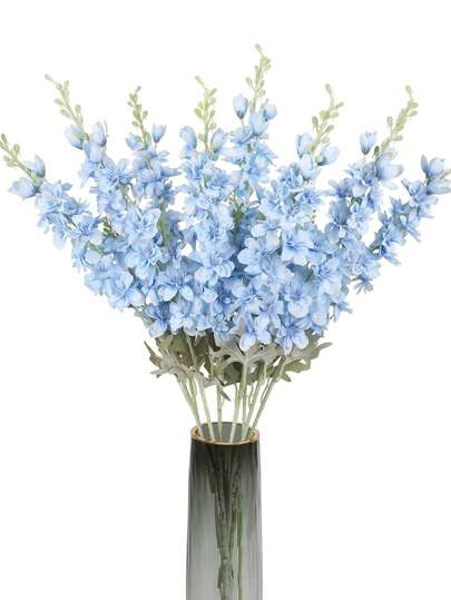 2 支仿真飞燕草 - 33.86 英寸逼真长茎丝绸风信子假花，适用于婚礼花束、婚礼花墙装饰配件、派对、酒店、花园、婚礼装饰、春季家居装饰、情人节