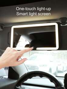 Rechargeable Car Sun Visor Vanity Mirror With Light, 3 Dimmable Modes & Touch Control, Universal Makeup Mirror For Car Truck SUV. - A款 - 查看 5
