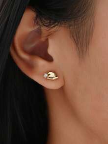 1 para uroczych kolczyków-sztyftów ze srebra próby 925 w kształcie choinki i Świętego Mikołaja dla kobiet