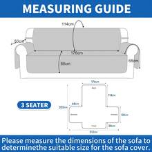 YSTYLE Single-Seater Sofa Cover With Armrests, Reversible Cat-Friendly Scratch-Resistant Couch Cover, Double-Sided Quilted Sofa Cover, Universal Sofa Cover - Light Gray + Beige - View 9