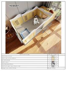 Pet Fence, Dog Barrier With Litter Box, Indoor Use For Small/Medium Dogs, Freestanding Combination Dog Crate - Multicolor - View 15