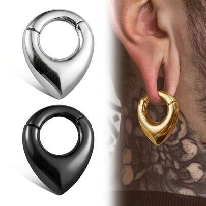 1只2克（6毫米）复古316L不锈钢耳环，磁性耳环，女士款，可作耳洞饰品，朋克风DIY