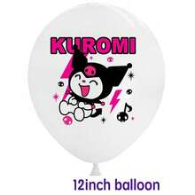 6/24pcs Sanrio Kuromi Party Balloons, Kuromi Cartoon Party Decorations, Theme Party Supplies, Birthday Party Balloons, Holiday Gifts