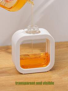 1pc 500ml/300ml Transparent Refillable Liquid Soap/Shower Gel Dispenser Bottle - Multicolor - View 3