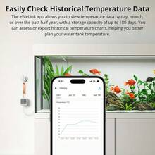SNZB-02LD,SONOFF Zigbee 3.0 Smart Thermometer IP65 Waterproof Rating 2.2 Inch LCD Screen Display Probe Temperature Detection Measurement Compatible With Alexa, EWeLink APP For Pool Bathtub Fridge Freezer - White - View 7