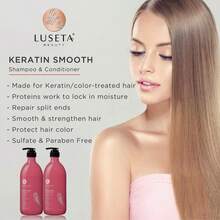 Luseta Curly Hair Shampoo &Amp; Conditioner Set With Coconut Oil, Unlimited Bounce And Definition For Wavy And Coily Hair, Reduce Frizz And Repair Dry Hair, For All Curl Types Sulfate Free 169Fl Oz * 2 - MàuI - Xem 2