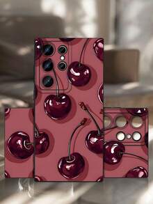 GALLAPLE Cute Cherry-Patterned Phone Case, Stylish And Beautiful Design, Shockproof Back Cover, Perfect For Teens And Young Adults,Compatible With Samsung Galaxy S25Ultra/S25Plus/S25EDGE/S25/S24Ultra/S24/S23Ultra/S23/S22Ultra/S22 Case - 白色 - 查看 4
