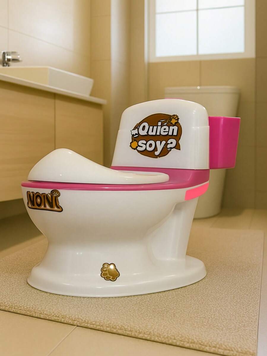 Bañito Entrenador Con Sonido Y Luz Led Angelin Baby Is-01 F - Rosa - Ver 1