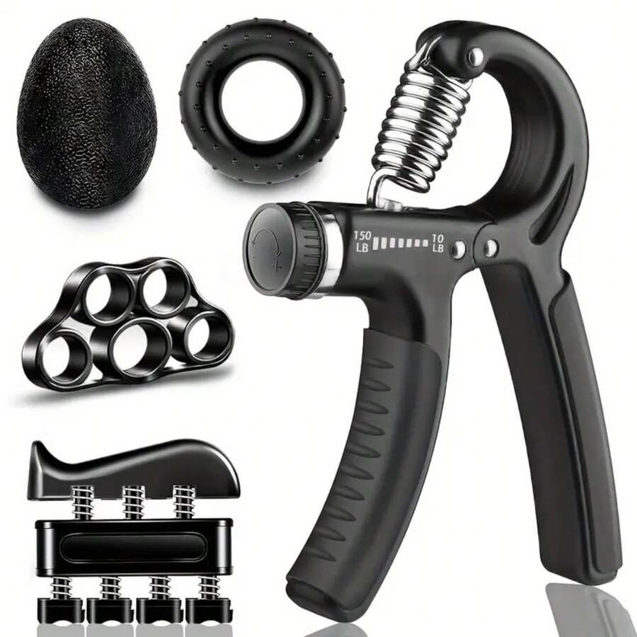 4pcs Finger & Forearm Muscle Trainer Grip Strengthener, Adjustable Resistance Hand Exerciser For 11-132lbs (5-60kg), Increase Forearm Grip Strength And Endurance, Adjustable Workout Kit