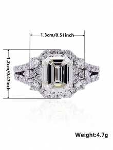 1 PC Gorgeous 925 Sterling Silver Cubic Zirconia Rings Wedding Jewelry For Women Fine Jewelry