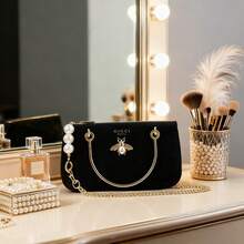 Gucci Customized Velvet Shoulder Bag - Luxury Handmade Handbag, Customizable Design, Elegant Evening Bag, Suitable For Special Occasions And Daily Use - Luxury Red/Black Ladies Clutch, Large Capacity Evening And Travel Bag, Exquisite Gift Packaging - 137881975 - View 9