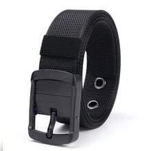 双面加厚高密度编织战术腰带，配旋转扣，休闲男士腰带，复古风，适合秋季/都市穿搭，经典圣诞冬季时尚日常男士男友礼物 - 男士雙面編織腰帶 - 查看 2
