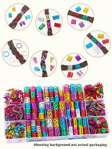 70pcs Metal Hair Beads, Hair Ties, Braiding Rings, Adjustable Metal Braiding Hair Accessories, Suitable For Dreadlocks, Head Accessories, Hairpin - Multicolor - View 3