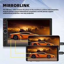 Radio para coche con Bluetooth y CarPlay de 7 pulgadas MP57018b7012b7010bMP4MP3, USB - Negro - Ver 8