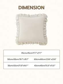 1 件浪漫法式荷叶边绗缝信封式枕套（不含枕芯），精致浪漫的装饰枕套，适用于卧室/宿舍/沙发/躺椅，可作为礼物送给爱人或朋友。可机洗。通过 Oeko-Tex 认证。米色 - 米色 - 查看 3
