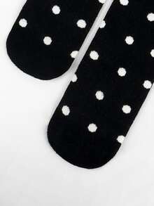 1/2/3/4/5 par skarpetek damskich do połowy łydki z kokardką, o prostym, ale eleganckim wzornictwie i właściwościach odprowadzania wilgoci. Delikatna kokardka zdobi kostkę, dodając odrobinę słodkiego uroku. Idealne na wiosnę i jesień. - Wielokolorowe - Zobacz 4
