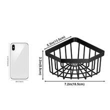 1PC Triangular Draining Basket Multi-Functional Storage Rack, Black Plastic Diamond-Shaped Model, Kitchen Small Tools, Bathroom, Kitchen Storage Rack.