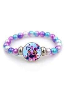 Mattel 1件新款卡通动漫图案手链，K-Pop动漫人物装饰，珠宝配饰，原创圣诞派对小礼物 - 彩色 - 查看 7