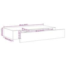 Estantería Flotante de Pared Larryhot con Cajón Negro 48x25x8 cm, Adaptable a múltiples estancias (entrada, baño, despacho), estructura robusta, fácil de montar, ideal para almacenaje y decoración - Negro - Ver 10