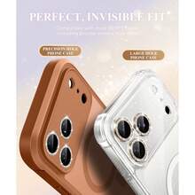 1 Set Camera Lens Protector Film For IPhone 17/16/15/14/13/12/11 Pro Max, [Anti-Drop] [Compatible With Phone Case] [Easy To Install] Camera Screen Protective Film Accessories - Gold - View 4