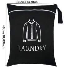 大号旅行洗衣袋，干湿两用袋，可洗脏衣服抽绳袋，适用于运动服、泳衣、健身服，蓝色、粉色、黑色、灰色 - 衣服 - 查看 16