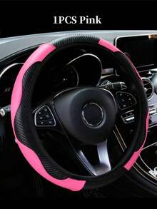 6 Pezzi Set Accessori Auto in Pelle PU, Coprivolante, Copri Console Centrale, Copri Freno a Mano, Copri Cintura di , Copri Bracciolo, Accessori Auto, Modanature Interni Automobile.