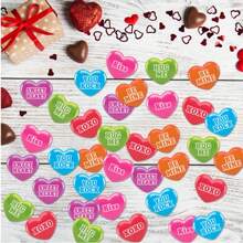 120 piezas de confeti con forma de corazón de colores, decoración para el Día de San Valentín, suministros para fiestas, adecuado para fiestas, bodas y celebraciones