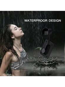 1pc Rotatable Black Shower Head Holder, Universal 360 Degree Adjustable Wall-Mounted Shower Head Bracket, No Drilling Installation - Black - View 4