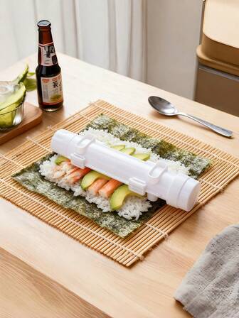 Kunststoff-DIY-gestreifte Sushi-Form, praktisches Sushi-Reisball-Herstellungswerkzeug-Set, geeignet für Frühstück, Mittag- und Abendessen, praktisch für Büromitarbeiter, Studentenmahlzeiten, Partyessenzubereitung