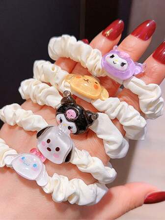  Sanrio Hair Scrunchies, Hello Kitty Hair Scrunchies, Kuromi Hair Accessories, Cinnamoroll Hair Ties, Solid Color Hair Scrunchies For Women, Bow Elastic Hair Accessories, Hair Bands, Holiday Decorations, Christmas Headbands, Hair Stuff, Stocking Stuffers For Women, Stocking Fillers Women, Christmas Gift, Stocking Stuffers For Adults, Stocking Fillers For Adult, Hair Stuff, Stocking Stuffer, Coming-Of-Age Christmas Hair Accessories, Gift Ideas For Women, Beauty Stocking Fillers, Christmas