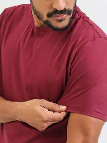 Men T-Shirts - Màu Đỏ Sâu - Xem 4