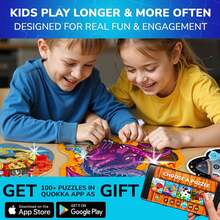 QUOKKA Shimmer Puzzles For Kids Ages 4-6 – Jigsaw Puzzles For Toddlers 3-5 – 4-Pack Princess, Mermaid, Rocket & Dinosaur Children's Game Ages 4-8 – Unique Gift Toy For Preschoolers - Boys And Girls - 男孩們 - 查看 6