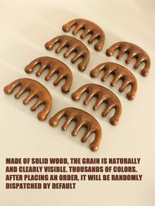 2件/3件/4件檀香按摩工具套装，包括面部和头部按摩刮刀、面部美容按摩棒、用于肌肉放松的身体按摩板