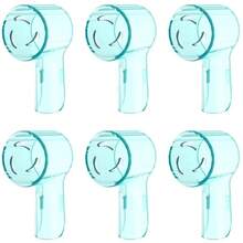 6 Pack Dustproof Toothbrush Heads Cover Case Compatible With OB IO Series Pro 1000 1500 5000 7500 Electric Toothbrushes, Protective Travel Cap For Brush Heads, Keeps Bristles Clean, Hygienic Storage, Durable Travel-Friendly Design, Fits Most Head Sizes, Prevents Debris, Ideal For Home, Dorm, And Office On-The-Go, Great For Daily Use And Shared Routines, Convenient For Family Care And Personal Oral Hygiene Maintenance, Enhances Travel Convenience And Organization, Premium, Practical, And User-Friendly Accessory Choice For Clean, Fresh Experiences - Multicolor - View 9