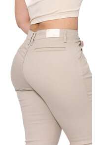 Malloy Women's Straight Twill Satin Social Tailored Trousers - 奶油色 - 查看 1