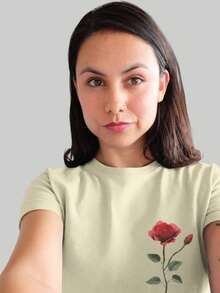 Santa Teresinha Unisex Cotton T-Shirt Comfort And Faith Unisex Blouse - 奶油色 - 查看 3