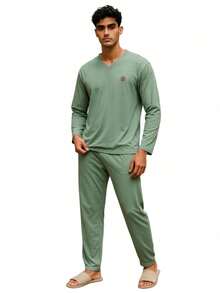 Men Loungewear Onepieces - 綠色 - 查看 2