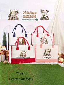 Sac à bandoulière en canevas de dopamine de Noël personnalisé avec texte, sac fourre-tout à motif personnalisé, sac à main ecanevasle imprimé, grand sac de courses, grand sac, sac de rentrée scolaire, léger, imperméable, convient pour les mariages, les anniversaires, les plages, les vacances. C'est le meilleur cadeau pour les dames, les mères, les enseignants, les amis, les demoiselles d'honneur et les étudiants.