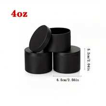 Bộ lọ đựng nến đen 47 món, lọ đựng nến mờ 4 oz có nắp, thích hợp để làm nến, trang trí nhà cửa, đồ thủ công DIY và đựng đồ nhỏ, bao gồm 6 lọ đựng nến rỗng, 6 giá đỡ bấc, 15 bấc nến và 20 miếng dán. - màu đen - Xem 4