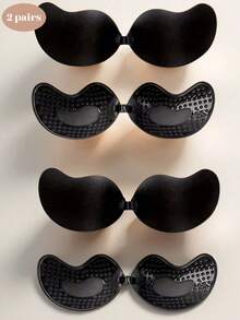 2 件装隐形无肩带聚拢文胸，低背露背文胸 - 适合搭配连衣裙、婚纱、日常穿着 - 彩色 - 查看 16