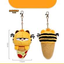 GARFIELD 6 款加菲猫可爱钥匙扣毛绒玩具软猫欧迪毛绒娃娃卡通毛绒玩具钥匙扣吊坠生日礼物