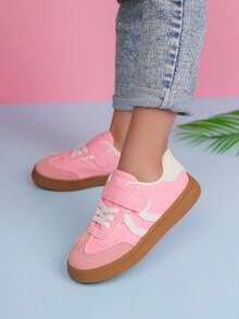 Kids' Casual Sneakers, New Spring/Autumn Boys' Retro Casual Shoes, Girls' Sports Shoes, Big Kids Shoes - Pink - View 1