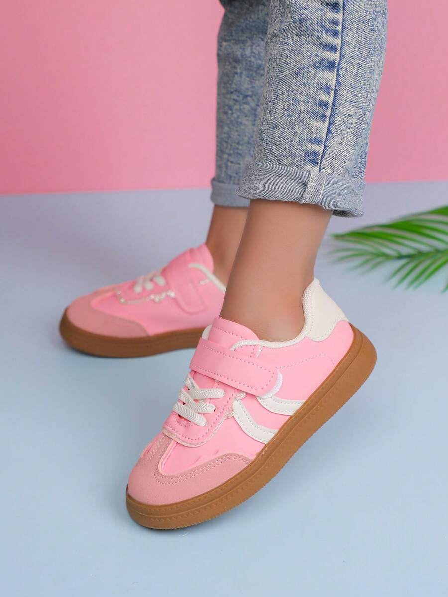 Kids' Casual Sneakers, New Spring/Autumn Boys' Retro Casual Shoes, Girls' Sports Shoes, Big Kids Shoes - Pink - View 1