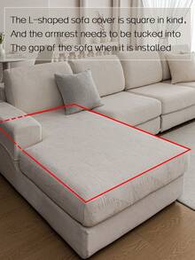 1 Vỏ bọc đệm ghế sofa chống trượt bằng vải Jacquard sang trọng, mềm mại và thân thiện với da, thân thiện với thú cưng, vỏ bọc ghế sofa chống trầy xước, phù hợp với ghế sofa kết hợp hình chữ L và ghế sofa 1/2/3/4 chỗ ngồi (bán riêng lẻ), đa năng cho mọi mùa - Màu be - Xem 5