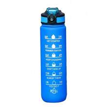 1pc 1L Spacious Silicone Strap Bounce Lid UV Printed Large Capacity Sports Water Bottle - Multicolor - View 7