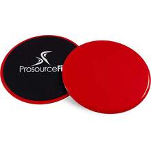 Discos de Ejercicio Deslizantes ProsourceFit Core, Deslizadores de Doble Cara para Usar en Cualquier Superficie en Casa o Gimnasio para Entrenamientos de Cuerpo Completo, Juego de 2 - rojo - Ver 11