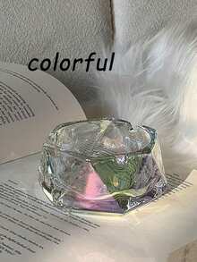 水晶钻石形烟灰缸，奢华装饰品，返校用品，节日礼物 - 彩色 - 查看 8